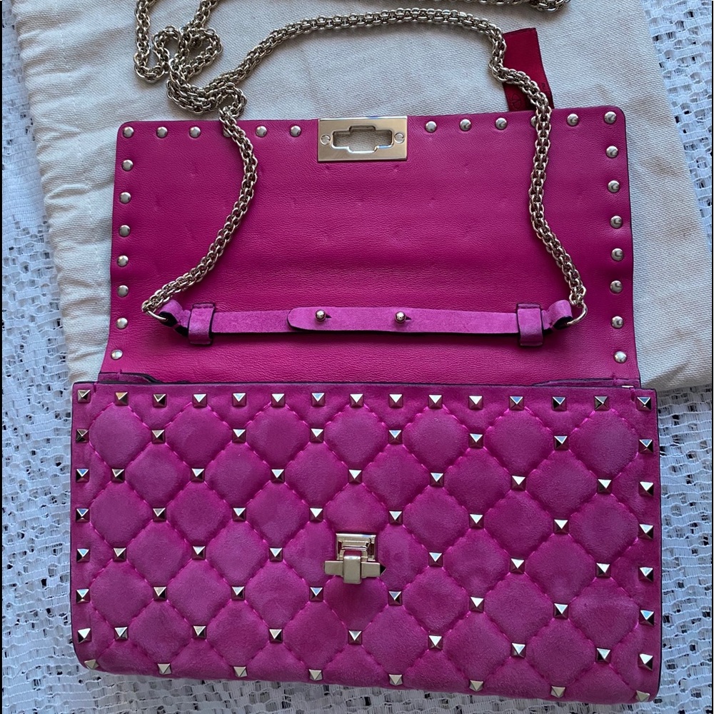 AUTHENTIC VALENTINO GARAVANI ROCKSTUD SPIKE SHOULDER BAG - Picture 5 of 16